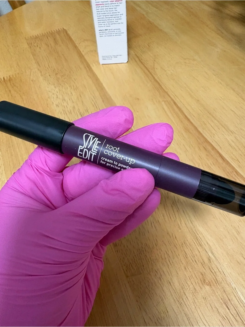 Style Edit Root Cover Up,Cream to Powder Stick DARK BROWN, full Sz 0.12oz, BNIB